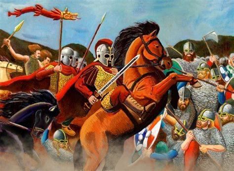 Battle of Mount Badon; Kuuluisan Britannian johtajan kuningas Arthurin mahtava voitto ja anglosaksien etenemisen pysähtyminen